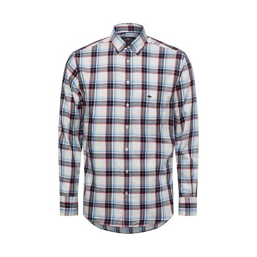 Fynch-Hatton Męska koszula casual Mężczyźni Regular Fit Bawełna wielokolorowy w kratkę ze sklepu vangraaf w kategorii Koszule męskie - zdjęcie 178099473