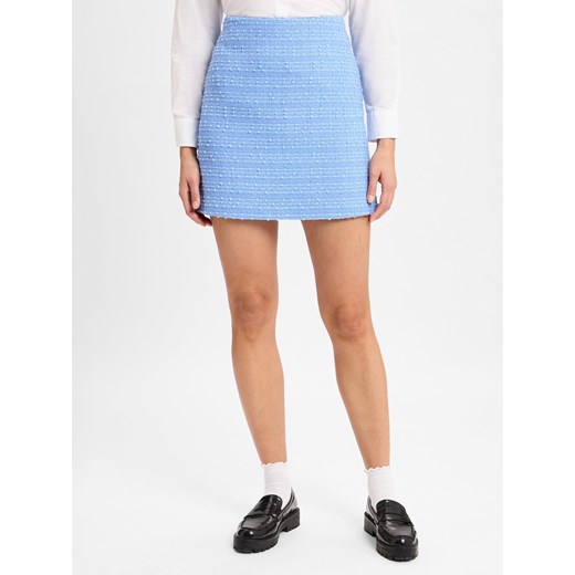 HUGO Spódnica damska - Romesa Kobiety Sztuczne włókno jasnoniebieski wypukły wzór tkaniny - id: 733573-0001-00400 - marki Hugo Boss - 178099552 HUGO Spódnica damska - Romesa Kobiety Sztuczne włókno jasnoniebieski wypukły wzór tkaniny ze sklepu vangraaf w kategorii Spódnice - zdjęcie 178099552