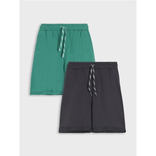 Sinsay - Szorty 2 pack - zielony ze sklepu Sinsay w kategorii Spodenki chłopięce - zdjęcie 178101140