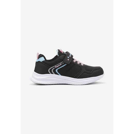 Czarne Buty Sportowe Sneakersy z Napisem i Geometrycznym Wzorem Iloniel ze sklepu born2be.pl w kategorii Buty sportowe dziecięce - zdjęcie 178101431