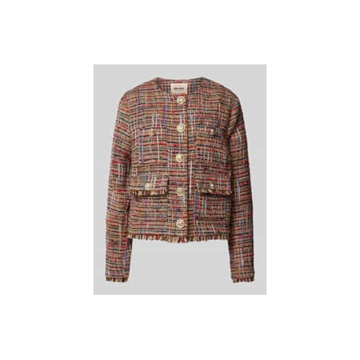 Żakiet z kieszeniami na piersi i kieszeniami z patką model ‘Flora Tex’ ze sklepu Peek&Cloppenburg  w kategorii Marynarki damskie - zdjęcie 178103060