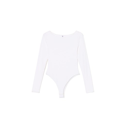 Cropp - Białe body z długim rękawem - biały Cropp M Cropp