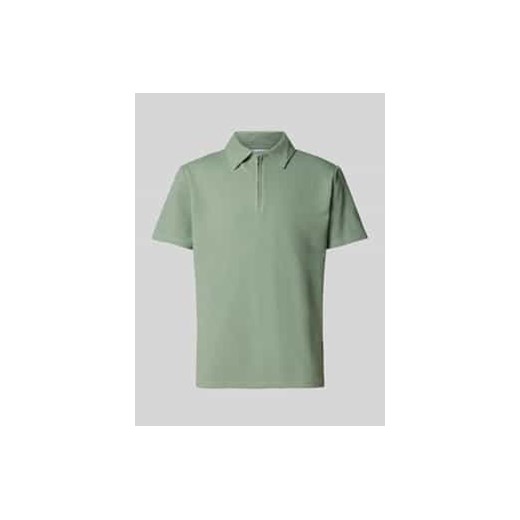 Koszulka polo z krótkim zamkiem błyskawicznym model ‘SANDER’ ze sklepu Peek&Cloppenburg  w kategorii T-shirty męskie - zdjęcie 178104520