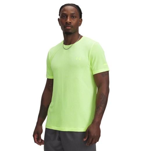 Męska koszulka do biegania Under Armour UA Seamless Stride SS - zielona ze sklepu Sportstylestory.com w kategorii T-shirty męskie - zdjęcie 178107631
