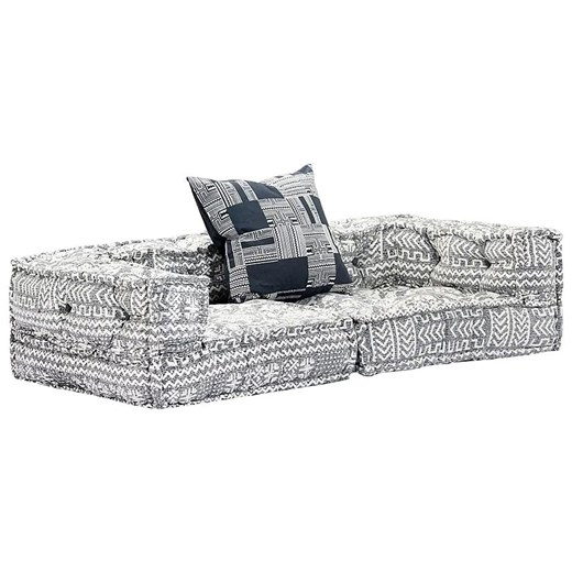 Dwuosobowa szara sofa modułowa - Montanex D1 ze sklepu Edinos.pl w kategorii Sofy i kanapy - zdjęcie 178107722