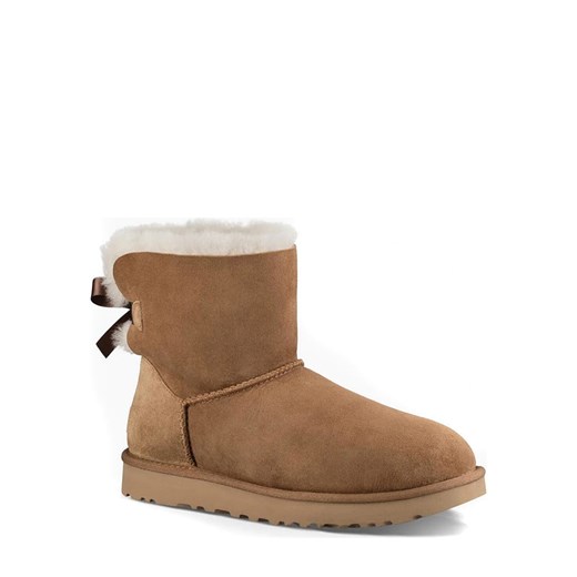 UGG Skórzane botki &quot;Mini Bailey Bow II&quot; w kolorze karmelowym 41 okazyjna cena Limango Polska