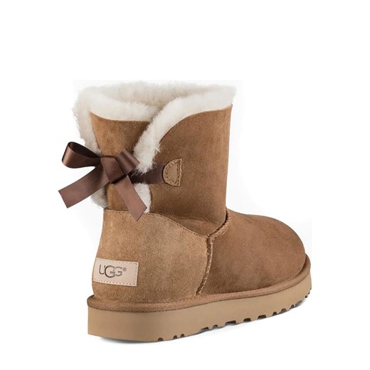 UGG Skórzane botki &quot;Mini Bailey Bow II&quot; w kolorze karmelowym 41 okazja Limango Polska