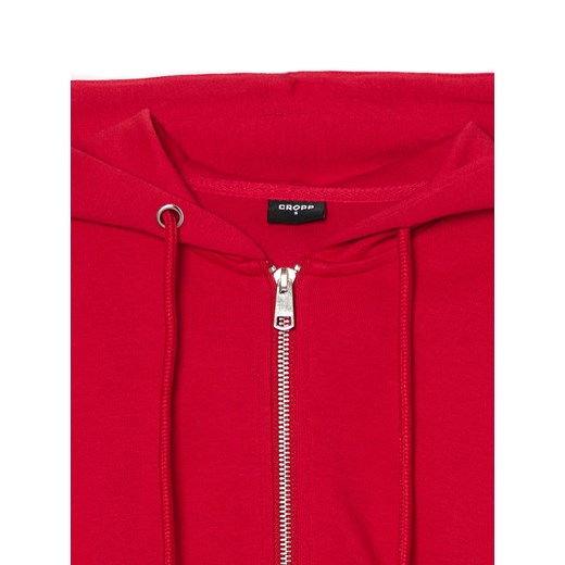 Cropp - Czerwona krótka bluza z kapturem - czerwony Cropp XS Cropp