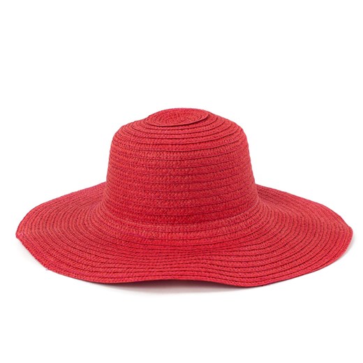 Damski kapelusz plażowy szaleo czerwony kapelusz
