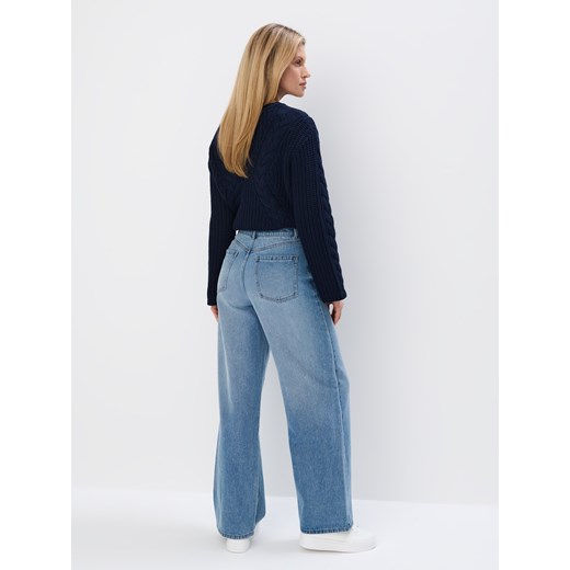 Mohito - Jeansy wide leg - niebieski Mohito 36 Mohito