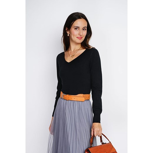 ASSUILI Kaszmirowy sweter w kolorze czarnym 36 wyprzedaż Limango Polska