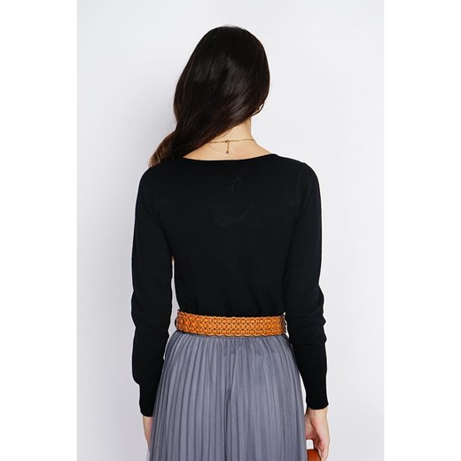 ASSUILI Kaszmirowy sweter w kolorze czarnym 42 wyprzedaż Limango Polska