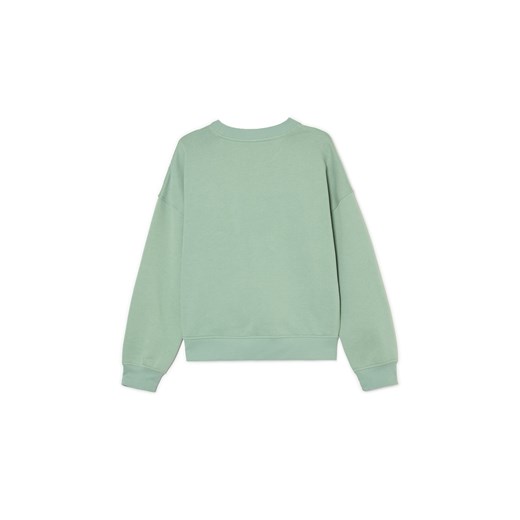 Cropp - Zielona bluza z aplikacją - zielony Cropp S Cropp