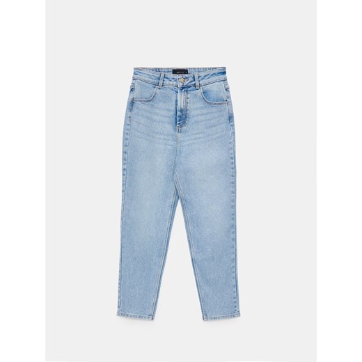 Mohito - Jeansy mom slim PETITE - niebieski Mohito 42 Mohito
