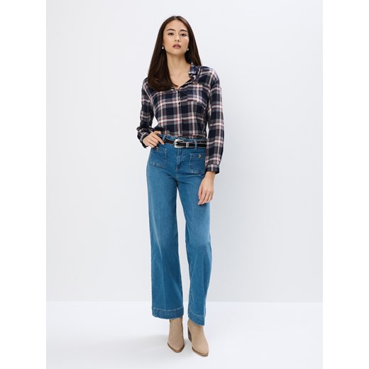 Mohito - Jeansy wide leg - niebieski Mohito 36 Mohito okazja