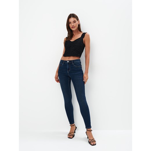 Mohito - Jeansy skinny push up - granatowy Mohito 34 okazja Mohito