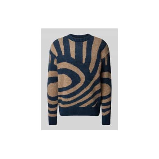 Sweter z dzianiny z okrągłym dekoltem model ‘Hairy’ ze sklepu Peek&Cloppenburg  w kategorii Swetry męskie - zdjęcie 178121301