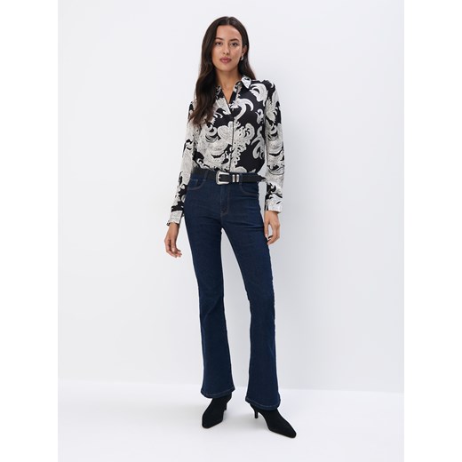 Mohito - Jeansy flare - granatowy Mohito 38 wyprzedaż Mohito