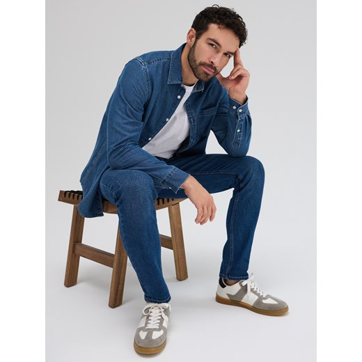 Sinsay - Jeansy chino slim fit - granatowy Sinsay 30/32 Sinsay