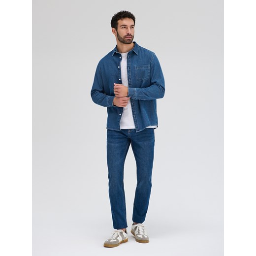 Sinsay - Jeansy chino slim fit - granatowy Sinsay 28/30 Sinsay