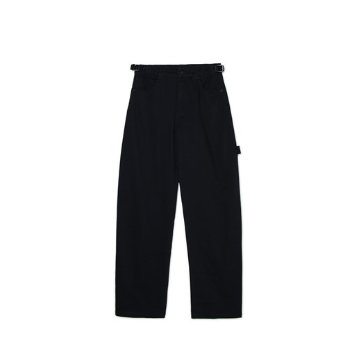 Cropp - Czarne bawełniane spodnie baggy - czarny ze sklepu Cropp w kategorii Spodnie damskie - zdjęcie 178122664