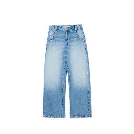 Cropp - Niebieskie jeansy baggy - niebieski ze sklepu Cropp w kategorii Jeansy damskie - zdjęcie 178122741