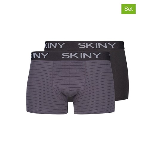 Skiny Bokserki (2 pary) w kolorze czarnym i antracytowym ze sklepu Limango Polska w kategorii Majtki męskie - zdjęcie 178124893