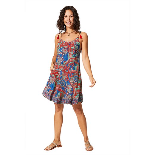 Aller Simplement Sukienka w kolorze niebiesko-czerwono-turkusowym ze sklepu Limango Polska w kategorii Sukienki - zdjęcie 178125902