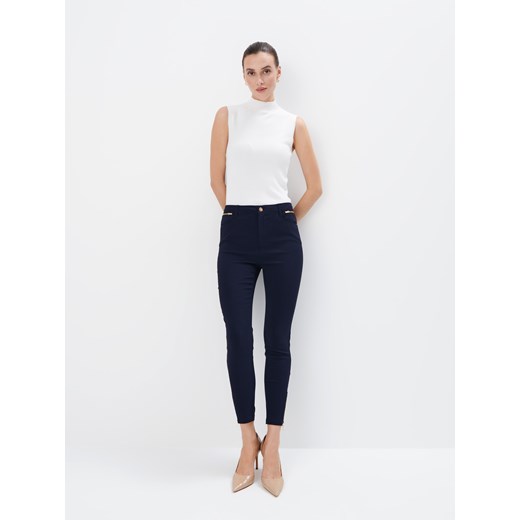 Mohito - Spodnie skinny PETITE - granatowy ze sklepu Mohito w kategorii Spodnie damskie - zdjęcie 178127170