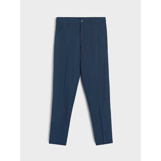 Sinsay - Eleganckie spodnie w kant - granatowy Sinsay 146 Sinsay