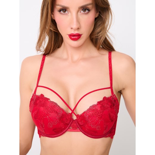 Sinsay - Biustonosz push-up - czerwony Sinsay 70C Sinsay