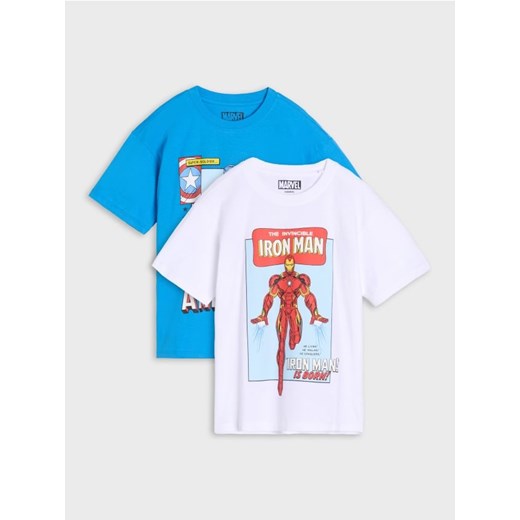 Sinsay - Koszulka 2 pack Marvel - wielobarwny ze sklepu Sinsay w kategorii T-shirty chłopięce - zdjęcie 178134111