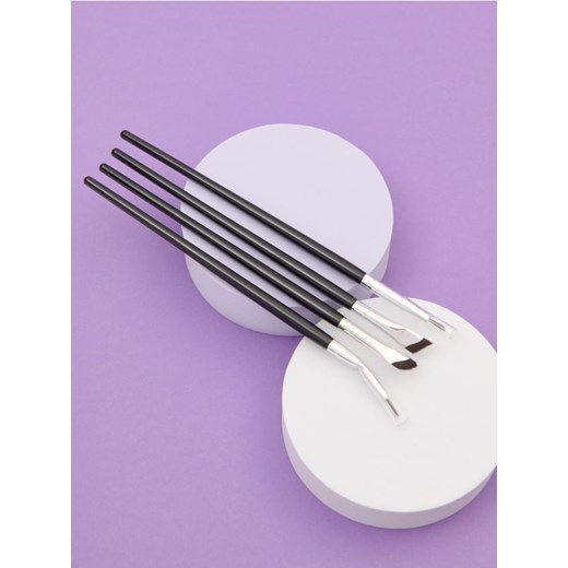 Sinsay - Zestaw pędzli do makijażu 4 pack - czarny Sinsay One Size Sinsay