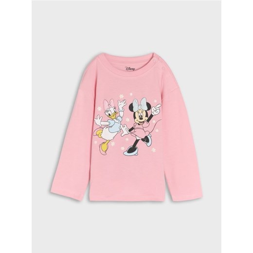 Sinsay - Koszulka z długimi rękawami Disney - różowy Sinsay 86 Sinsay