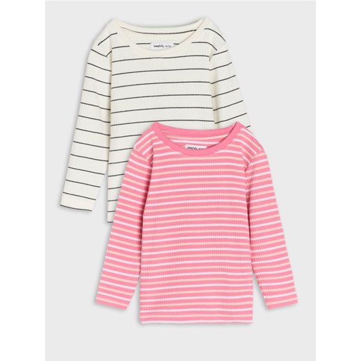Sinsay - Koszulki 2 pack - biały ze sklepu Sinsay w kategorii Kaftaniki i bluzki - zdjęcie 178135141