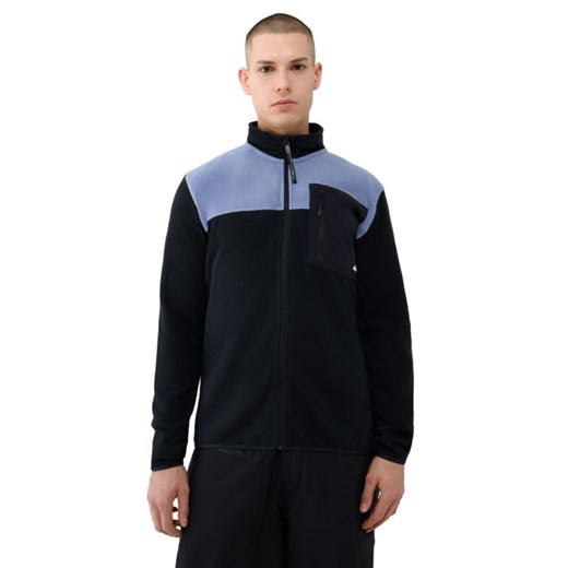 Męski polar rozpinany bez kaptura Quiksilver Aker Full Zip Fleece - czarny ze sklepu Sportstylestory.com w kategorii Bluzy męskie - zdjęcie 178135484