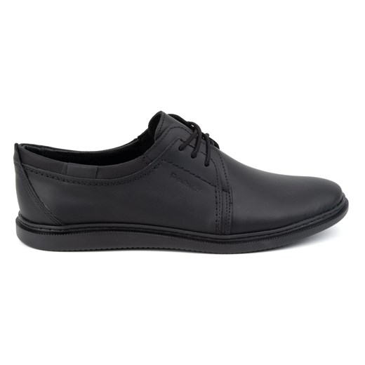 Buty męskie skórzane casual 2131 POLBUT czarne ze sklepu ButyModne.pl w kategorii Półbuty męskie - zdjęcie 178137514
