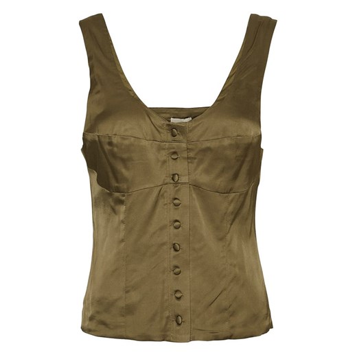 MOSS COPENHAGEN Top &quot;Julietta&quot; w kolorze khaki ze sklepu Limango Polska w kategorii Bluzki damskie - zdjęcie 178138631