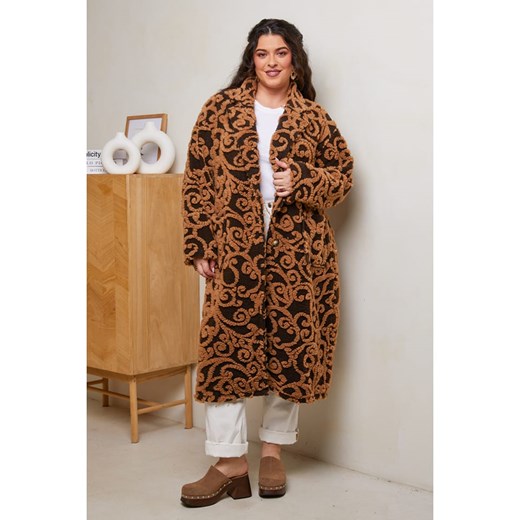 Curvy Lady Płaszcz przejściowy w kolorze brązowym Curvy Lady 40/42 okazyjna cena Limango Polska