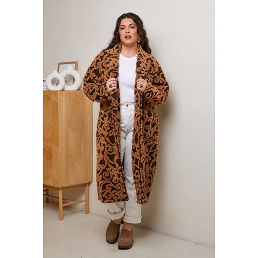 Curvy Lady Płaszcz przejściowy w kolorze brązowym Curvy Lady 48/50 okazyjna cena Limango Polska