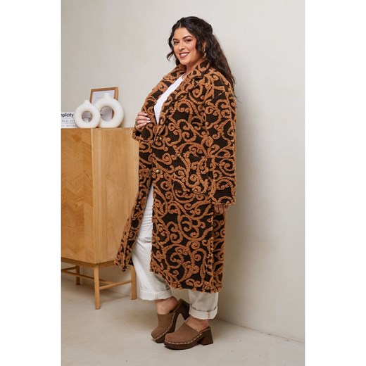 Curvy Lady Płaszcz przejściowy w kolorze brązowym Curvy Lady 40/42 Limango Polska okazja
