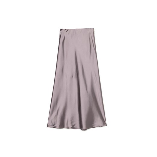 Cropp - Satynowa szara spódnica maxi - szary Cropp S Cropp