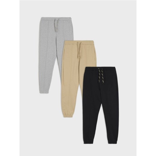 Sinsay - Spodnie 3 pack - beżowy Sinsay 152 Sinsay