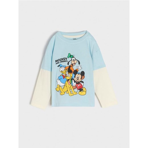 Sinsay - Koszulka z długimi rękawami Disney - niebieski Sinsay 104 Sinsay