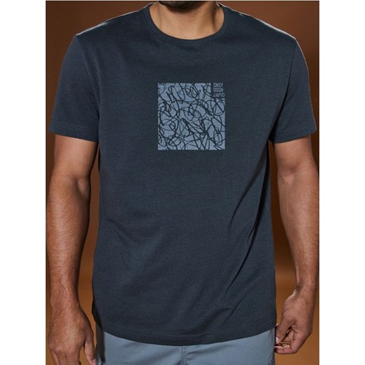 Sinsay - Koszulka z ozdobnym nadrukiem - szary ze sklepu Sinsay w kategorii T-shirty męskie - zdjęcie 178141314