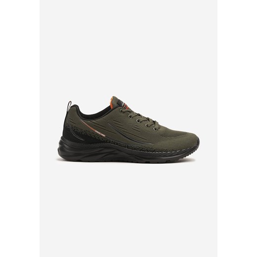 Ciemnobeżowe Buty Sportowe Sneakersy z Ozdobnym Tłoczeniem Araviriel ze sklepu born2be.pl w kategorii Buty sportowe męskie - zdjęcie 178141564