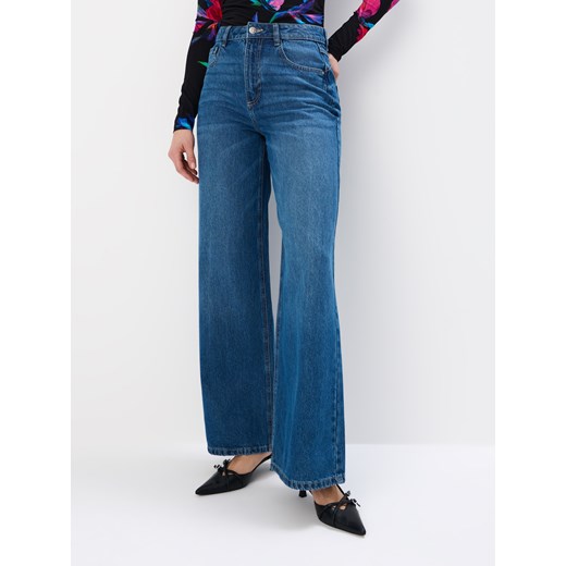 Mohito - Jeansy wide leg - niebieski Mohito 32 Mohito