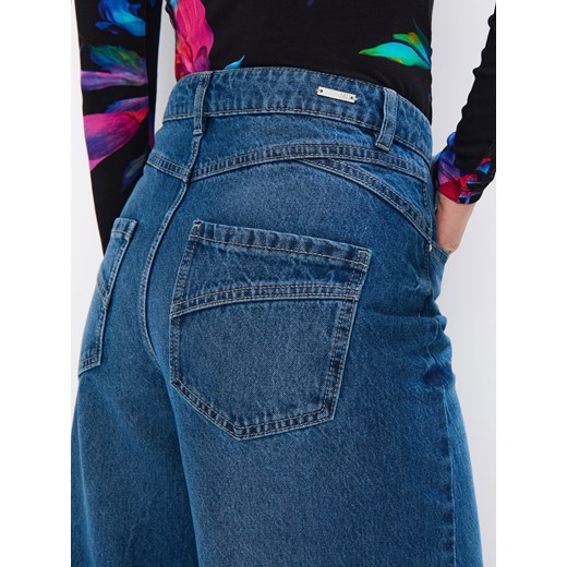 Mohito - Jeansy wide leg - niebieski Mohito 38 Mohito