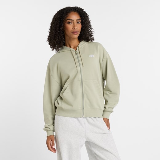 Bluza damska New Balance WJ41501OVN – zielona ze sklepu New Balance Poland w kategorii Bluzy damskie - zdjęcie 178141983