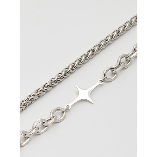 Cropp - Zestaw srebrnych bransoletek - srebrny Cropp Uniwersalny Cropp